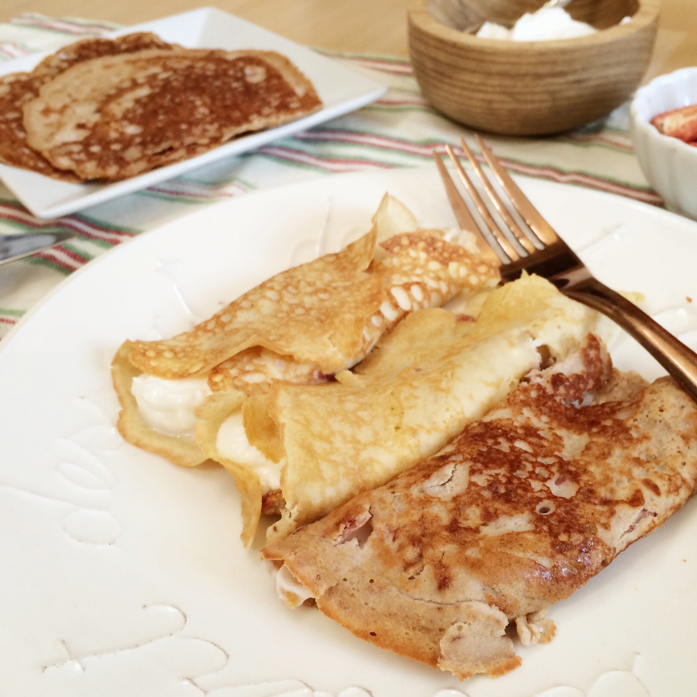 Low Carb Crepes (two ways!)